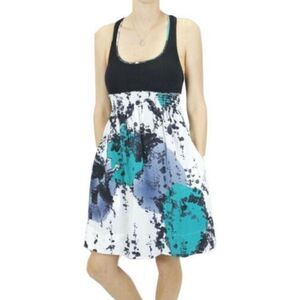 Matty M Mock 2-Piece Racerback Tank Dress Neptune